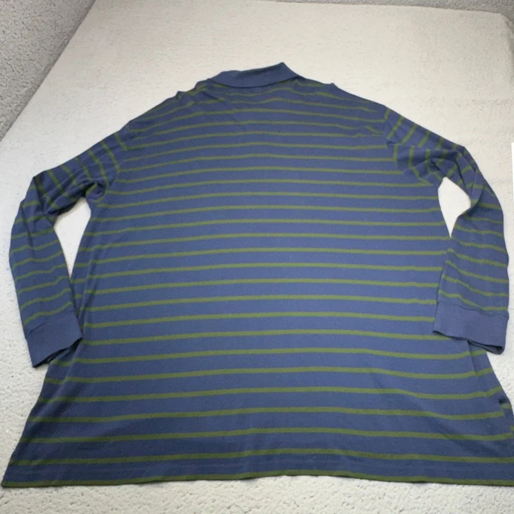 Polo Ralph Lauren Shirt Mens 4LT Blue Green Long Sleeve Pony Rugby Big Tall